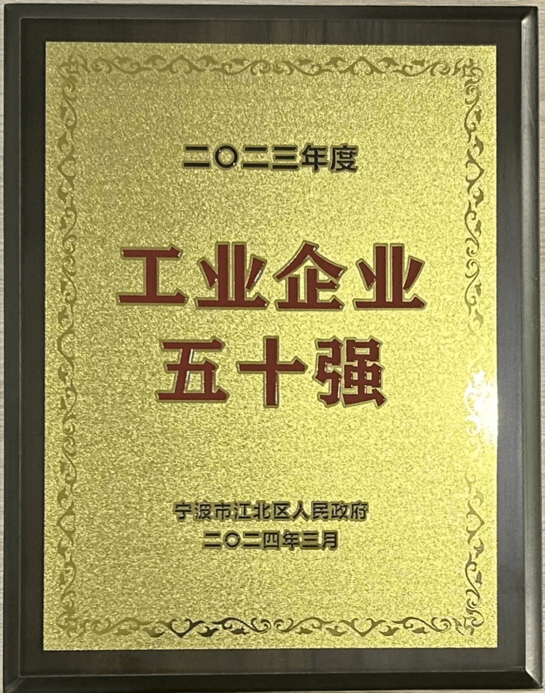 寧波東力傳動設備有限公司榮獲2023年度工業(yè)企業(yè)五十強稱號